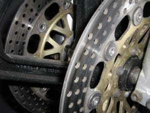 Close-Up of Motorcycle Brake Discs – Product Liability Case - Ferraro Law Firm car brake discs