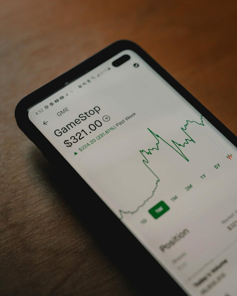 GameStop stock on Robinhood mobile app
